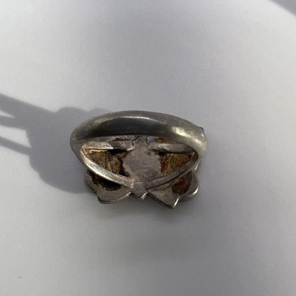 925 STERLING SILVER & OPAL BUTTERFLY  RING SIZE 4.5 - Picture 9 of 9